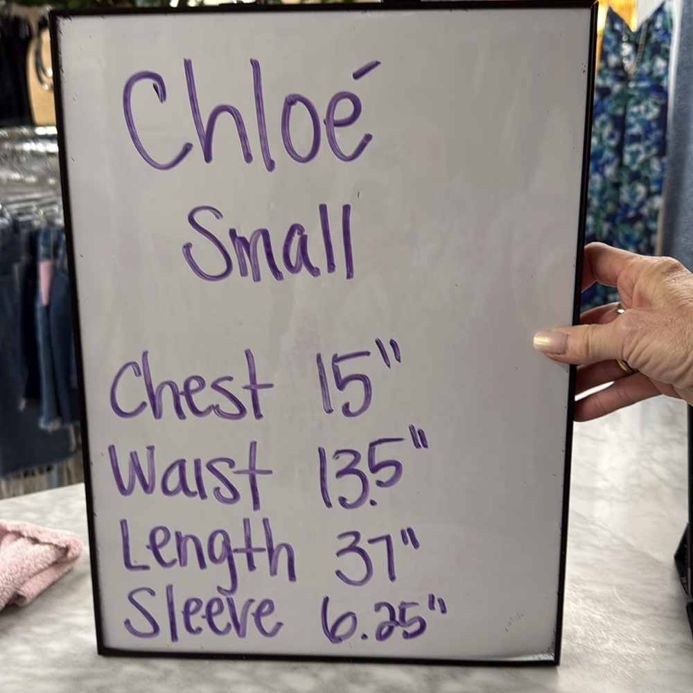 Vintage Chloe Black Silk Chiffon Layered Short Sleeve Dress Size Small - Picture 5 of 9